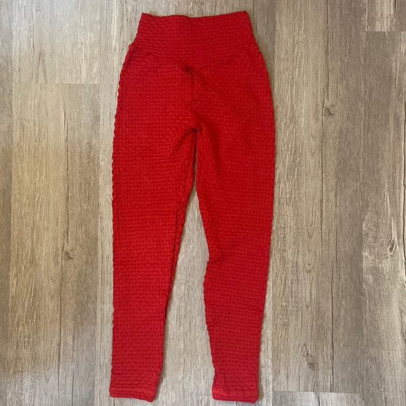 Ruched Butt Lift Leggings High Waist Yoga Pants Textured Scrunch Booty Workout - Picture 4 of 8